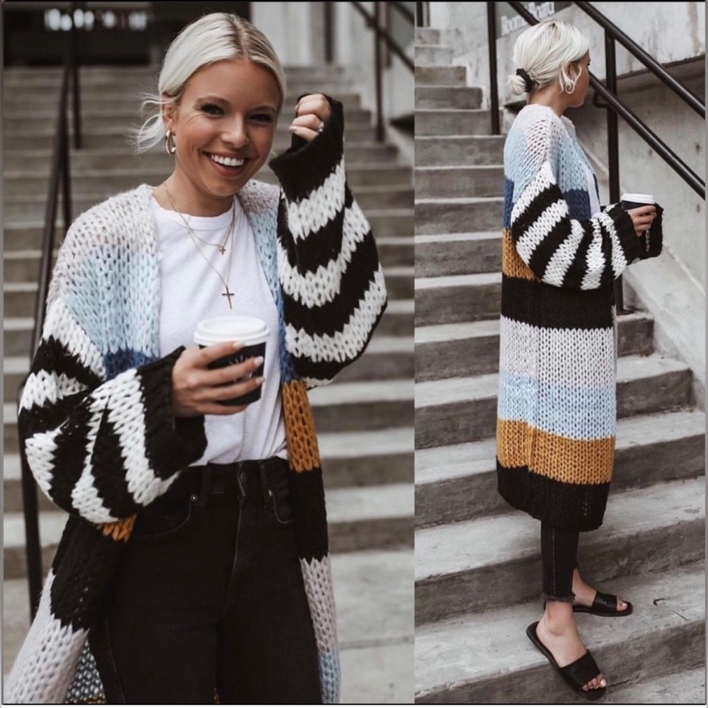Vicidolls Bleecker Street Striped Knit Cardigan